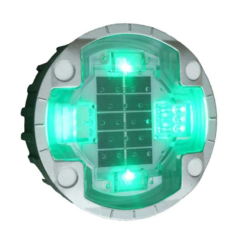 الألوان الخضراء الطاقة الشمسية LED الطرق العقاب الضوء العالي LED قطر 120mm