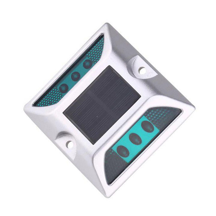 IP68 الألومنيوم الطاقة الشمسية LED الطرق الدبابيس اللون الأخضر الطريق السريع عيون القطة العاكسات