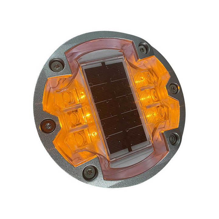 شمسي القطة العين العكازات الألومنيوم عاكس الطريق IP68 LED الطرقات علامة الطريق الضوء